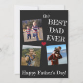 Vaderdag 3 fotocollage beste vader ooit kaart (Voorkant)