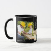 Vaderdag 4 Foto- en aangepaste tekstafel, zwart Mok (Links)