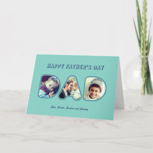 Vaderdag Aangepaste foto-alfabet Word Pap Feestdagen Kaart