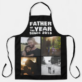 Vaderdag Aangepaste fotocollage vader van het jaar Schort (Voorkant)