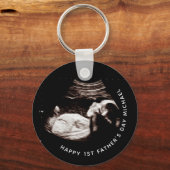 Vaderdag Aangepaste naam Foto Baby Sonogram Sleutelhanger (Voorkant)