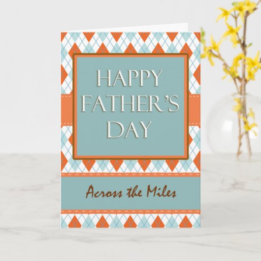 Vaderdag, Across the Miles, Argyle Design Kaart (Gele Bloem)