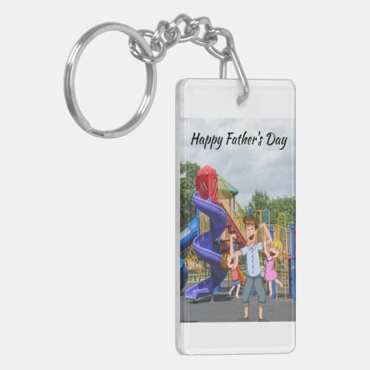 Vaderdag Acryl Sleutelhanger (Voorkant Links)