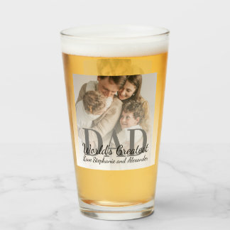 Vaderdag Allerbeste Papa met foto Glas