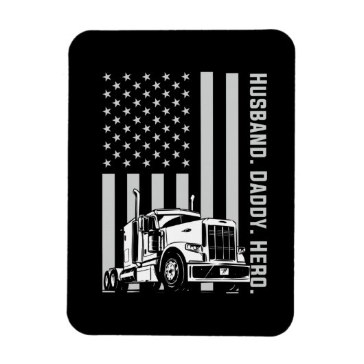 Vaderdag | Amerikaanse vlag van Trucker Dad Magneet (Verticaal)
