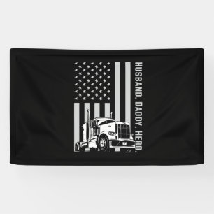 Vaderdag Amerikaanse vlag van Trucker Dad Spandoek