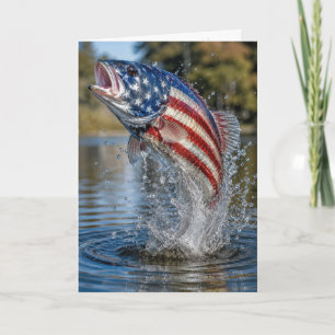 Vaderdag Amerikaanse Vlag Vis Kaart