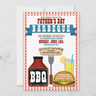 Vaderdag Barbeque Feest Uitnodigingen