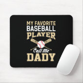 Vaderdag Baseball Player belt me pa Muismat (Met muis)