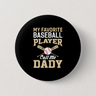 Vaderdag Baseball Player belt me pa Ronde Button 5,7 Cm