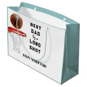 Vaderdag Basketball Pap Groot Cadeauzakje (Achterkant Gekanteld)