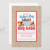 Vaderdag BBQ Feestuitnodigingen Kaart (Voorkant / Achterkant)