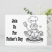 **VADERDAG BBQ** INVITATIE KAART (Staand voorkant)