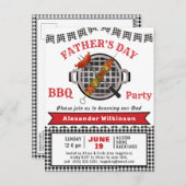 Vaderdag BBQ Party Invitation Briefkaart (Voorkant / Achterkant)