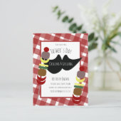 Vaderdag BBQ Picnic Chilling Grilling Briefkaart (Staand voorkant)