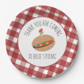 Vaderdag BBQ Picnic Event Sandwich Papieren Bordje (Voorkant)