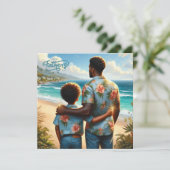 Vaderdag Beach Bond Etnische Vader & Zoon (Staand voorkant)