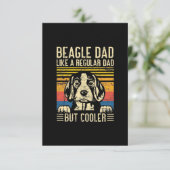 Vaderdag | Beagle Dog Dad RSVP Kaartje (Staand voorkant)