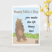 Vaderdag - Beary Best Kaart (Gele Bloem)