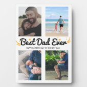 Vaderdag BEST DAD OOIT Photo Collage Fotoplaat (voorkant)