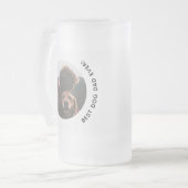 Vaderdag Best Dog Dad Golden Custom Foto Matglas Bierpul (Voorkant links)