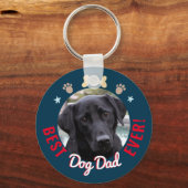 Vaderdag Best Dog Pap Ever Sleutelhanger (Voorkant)