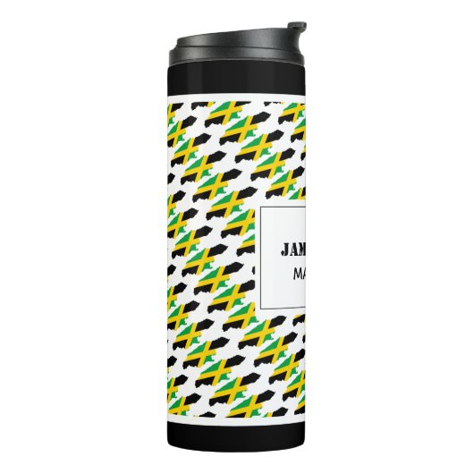 Vaderdag BEST JAMAICAN DAD Map Custom Jamaica Thermosbeker (Gedraaid links)
