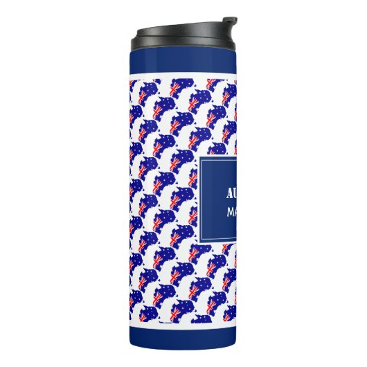 Vaderdag BESTE AUSSIE DAD Custom Australia Thermosbeker (Gedraaid links)