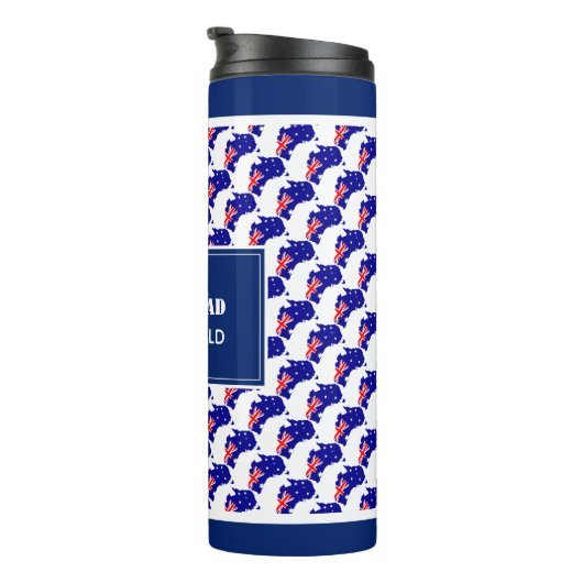 Vaderdag BESTE AUSSIE DAD Custom Australia Thermosbeker (Geroteerd rechts)