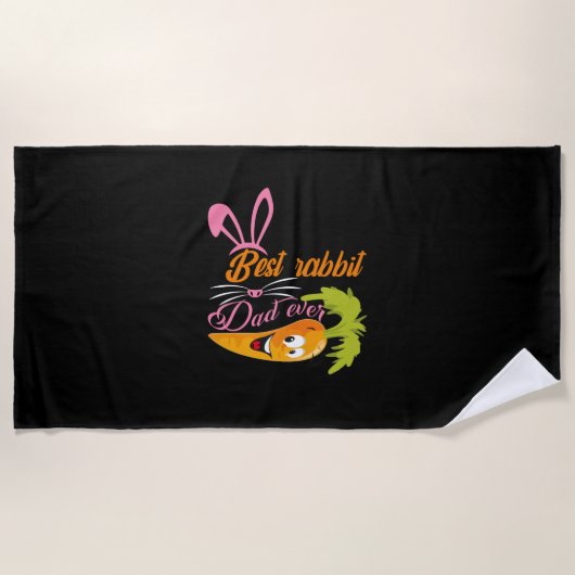 Vaderdag Beste konijnenvader ooit Strandlaken (Voorkant)