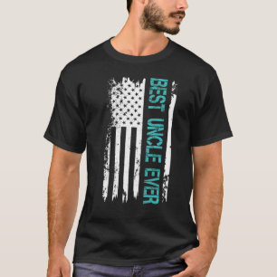 Vaderdag beste oom ooit met Amerikaanse vlag T-shirt