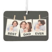 Vaderdag | Beste pap ooit 3 Foto-collage Luchtverfrisser (Achterkant)
