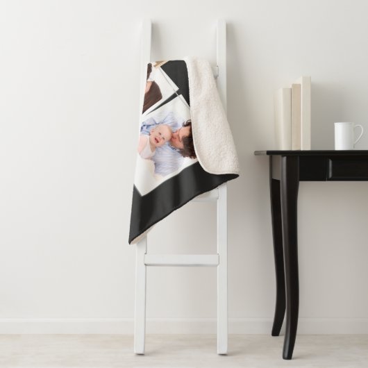 Vaderdag | Beste pap ooit 3 Foto-collage Sherpa Deken (In situ)