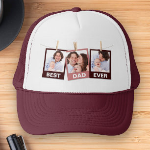Vaderdag Beste pap ooit 3 Foto-collage Trucker Pet