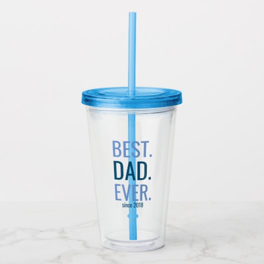 Vaderdag Beste pap ooit klassieke moderne dads Acryl Drinkbeker (Voorkant)