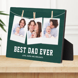 Vaderdag Beste Papa Aller Tijden 3 Foto Collage Fotoplaat
