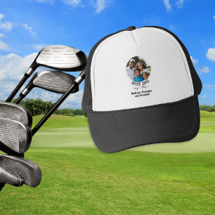 Vaderdag Beste Papa Door Par Aangepaste Foto Golf Trucker Pet