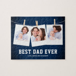 Vaderdag Beste Papa Ooit 3 Foto Collage Legpuzzel
