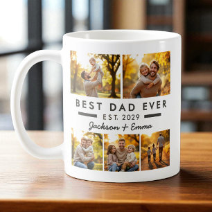 Vaderdag Beste papa ooit fotocollage Koffiemok