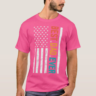 Vaderdag Beste Papa Ooit met Amerikaanse Vlag T-shirt