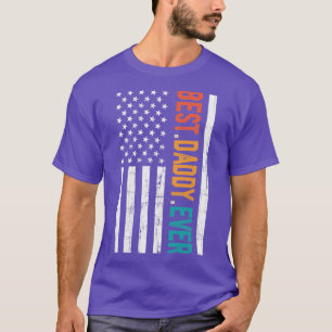 Vaderdag Beste papa ooit met Amerikaanse vlag T-shirt