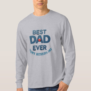 Vaderdag Beste papa ooit op maat gemaakt Red Hea T-shirt