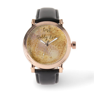Vaderdag, Beste Papa Ooit, Roze Goud, Goud Kleur Horloge