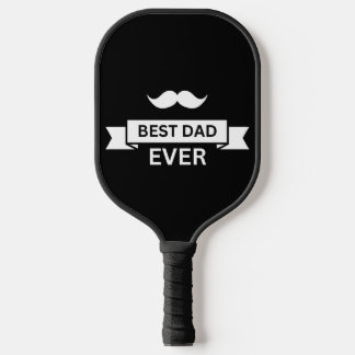 Vaderdag BESTE PAPA OOIT Typo met snor Pickleball Paddle