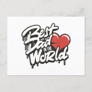Vaderdag Beste papa ter wereld Briefkaart