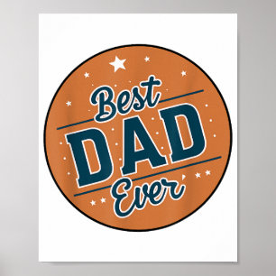 Vaderdag Beste papa ter wereld Poster