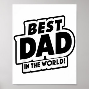 Vaderdag Beste papa ter wereld Poster