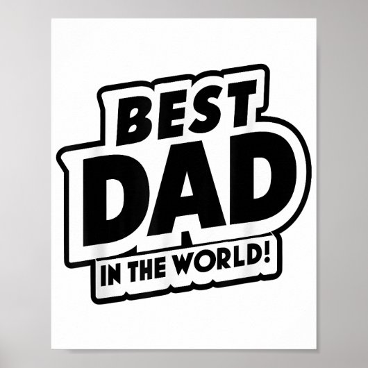 Vaderdag Beste papa ter wereld Poster (Voorkant)