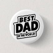 Vaderdag Beste papa ter wereld Ronde Button 3,2 Cm (Voorkant)