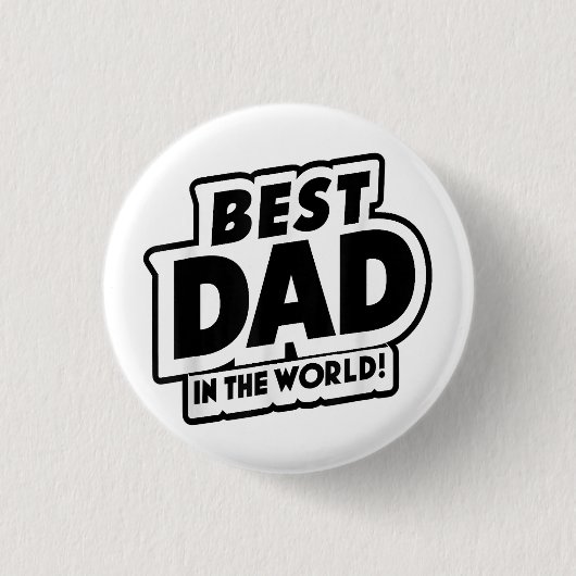 Vaderdag Beste papa ter wereld Ronde Button 3,2 Cm (Voorkant)